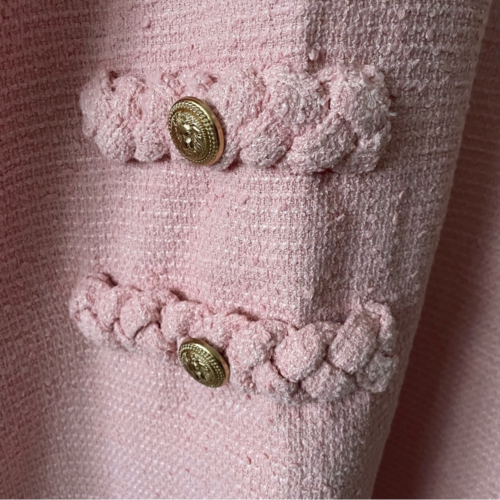 NWT Tuckernuck Jackie tweed dress pink salt XXXL Old Money garden party preppy - Picture 5 of 11